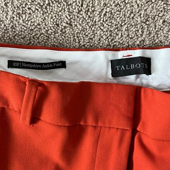 Talbots Hampshire Ankle Pants – Size 10P – Red Orange - Picture 4 of 6